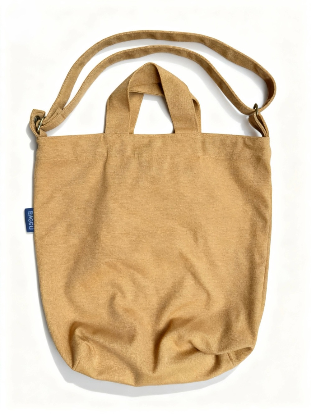 Baggu Duck Tote Bag Shopper Canvas Snap With Pockets Tan Urban Outfitters UO